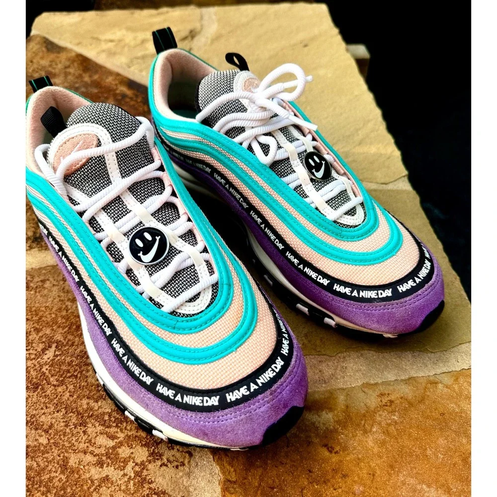 Nike | Shoes | Nike Air Max 97 Have A Nike Day Purple Teal  display picture 3